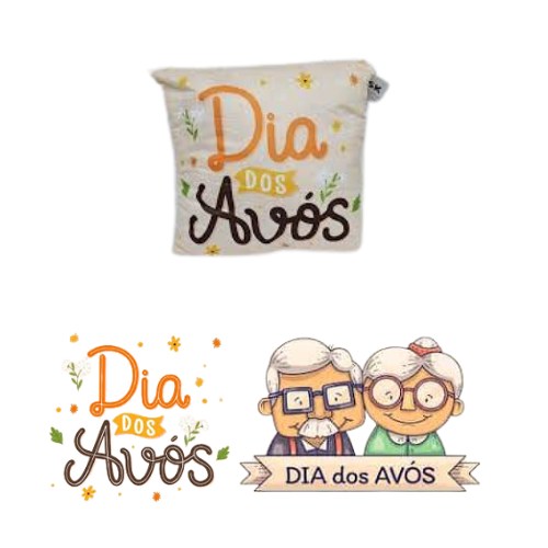 Almofada Quad. Dia Avós c/ Saco Kraft