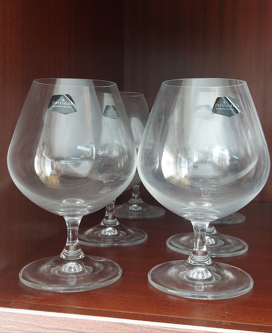 Conjunto 6 Copos Cristal da Boémia Cálice Cristalex 400ml