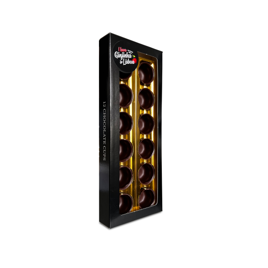 Copos de Chocolate Ginjinha de Lisboa – 12 Unidades