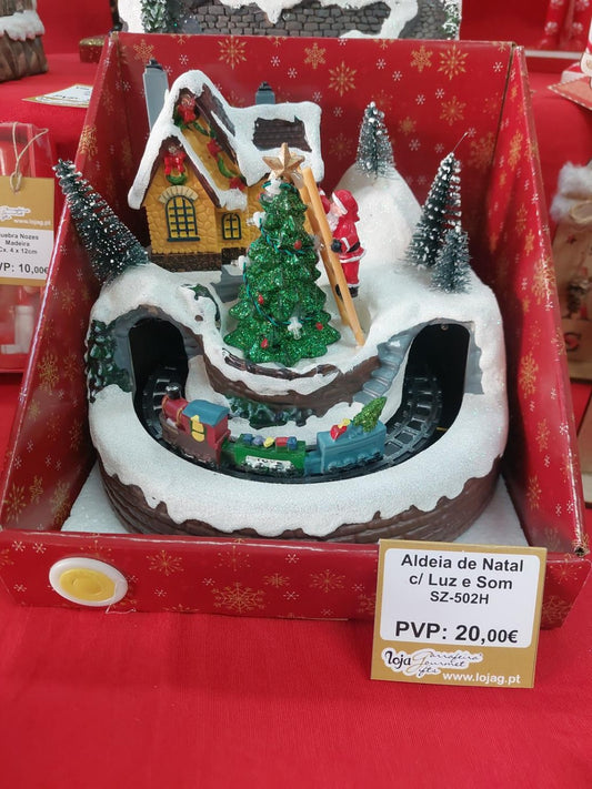 Aldeia de Natal com luz e som SZ-502H