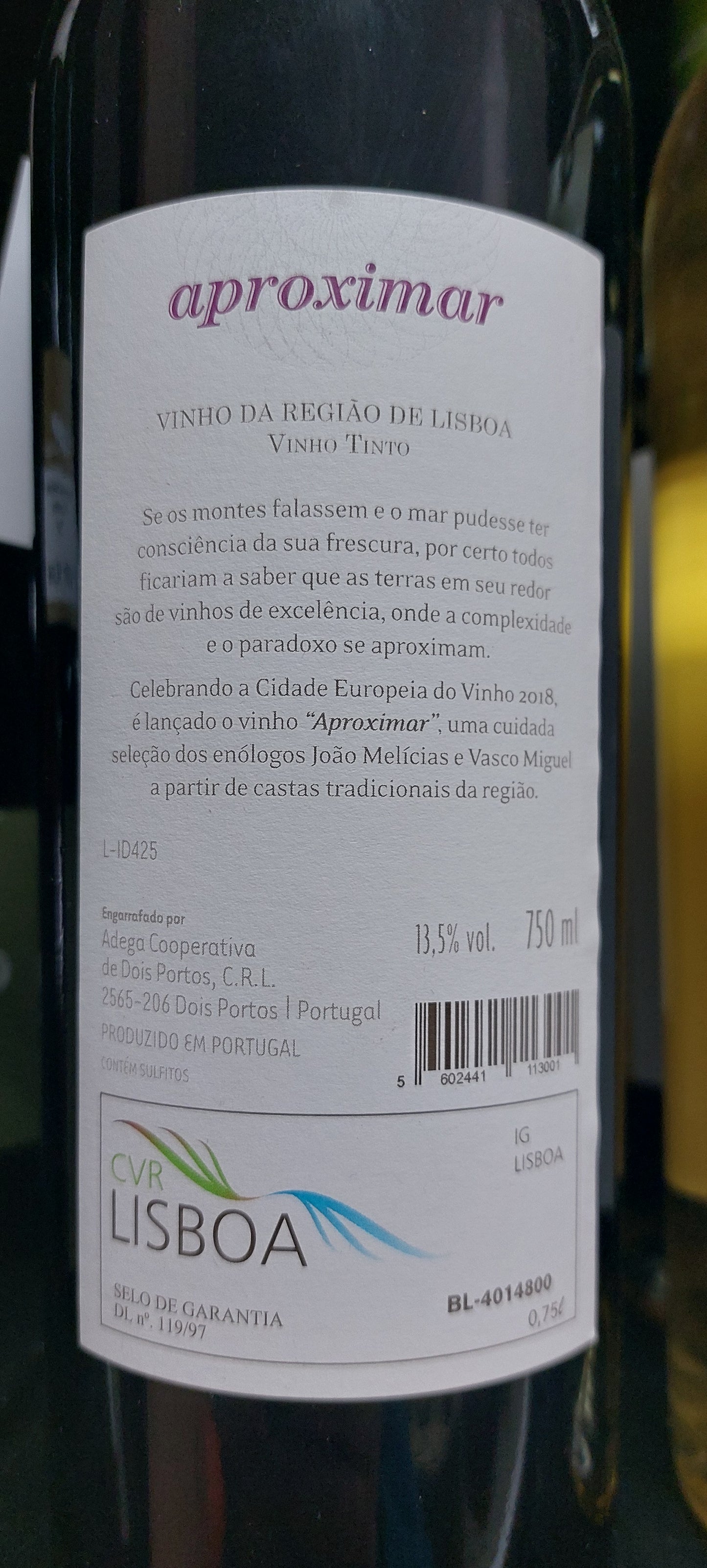 Aproximar Tinto 2018 75cl