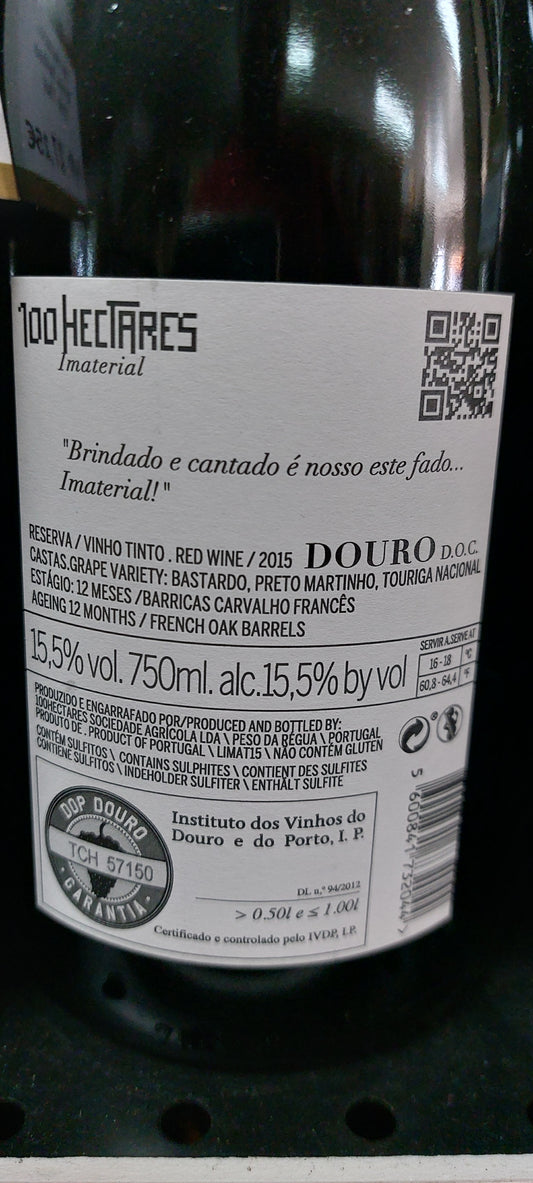 100 HECTARES Imaterial Reserva 2015 15.5º