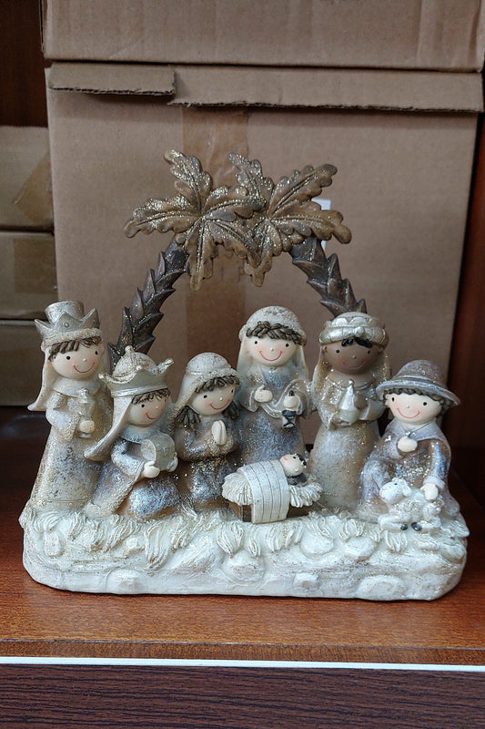 Presépio em Poliresina com luz 81415