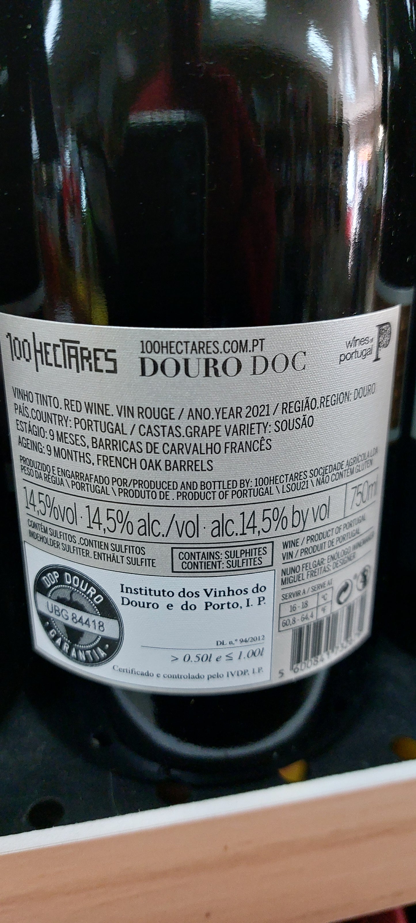 100 HECTARES Sousão Tinto 14,5º