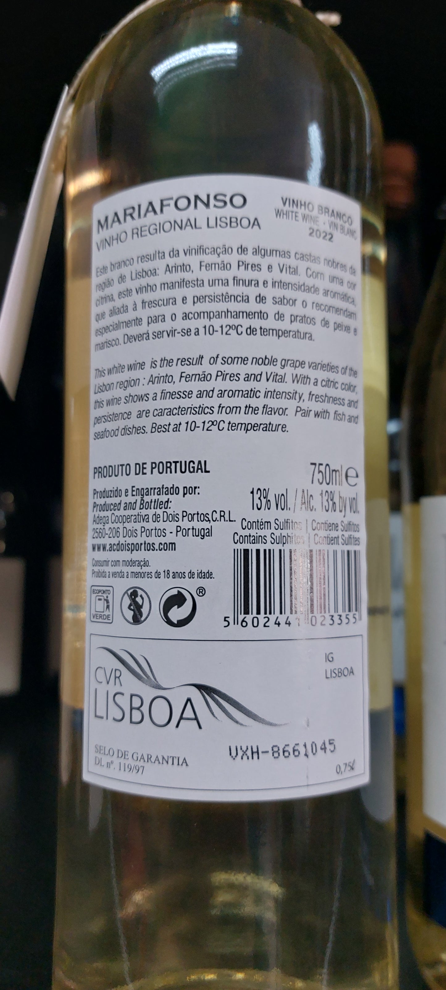 Maria Afonso Branco 75 cl