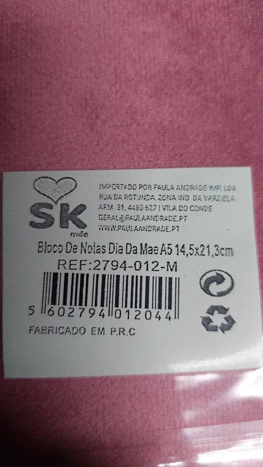 Bloco Notas A5 Mãe