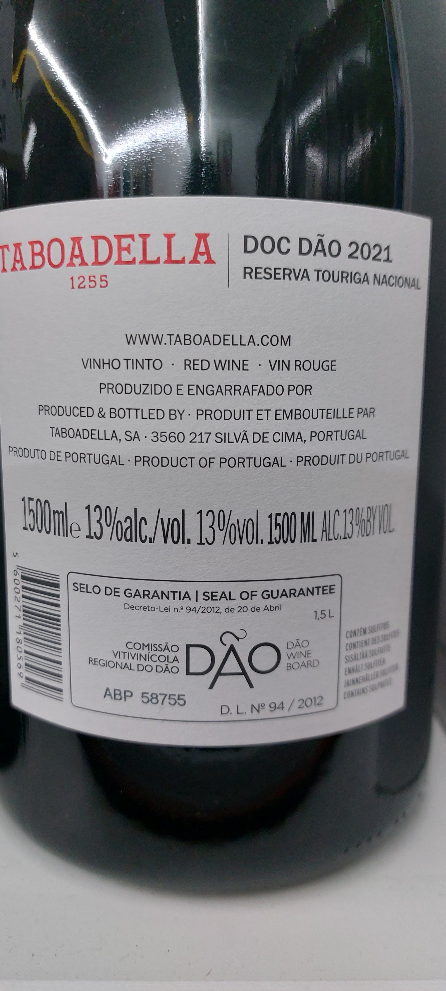 Taboadella Reserva Touriga Nacional Tinto M1,5L