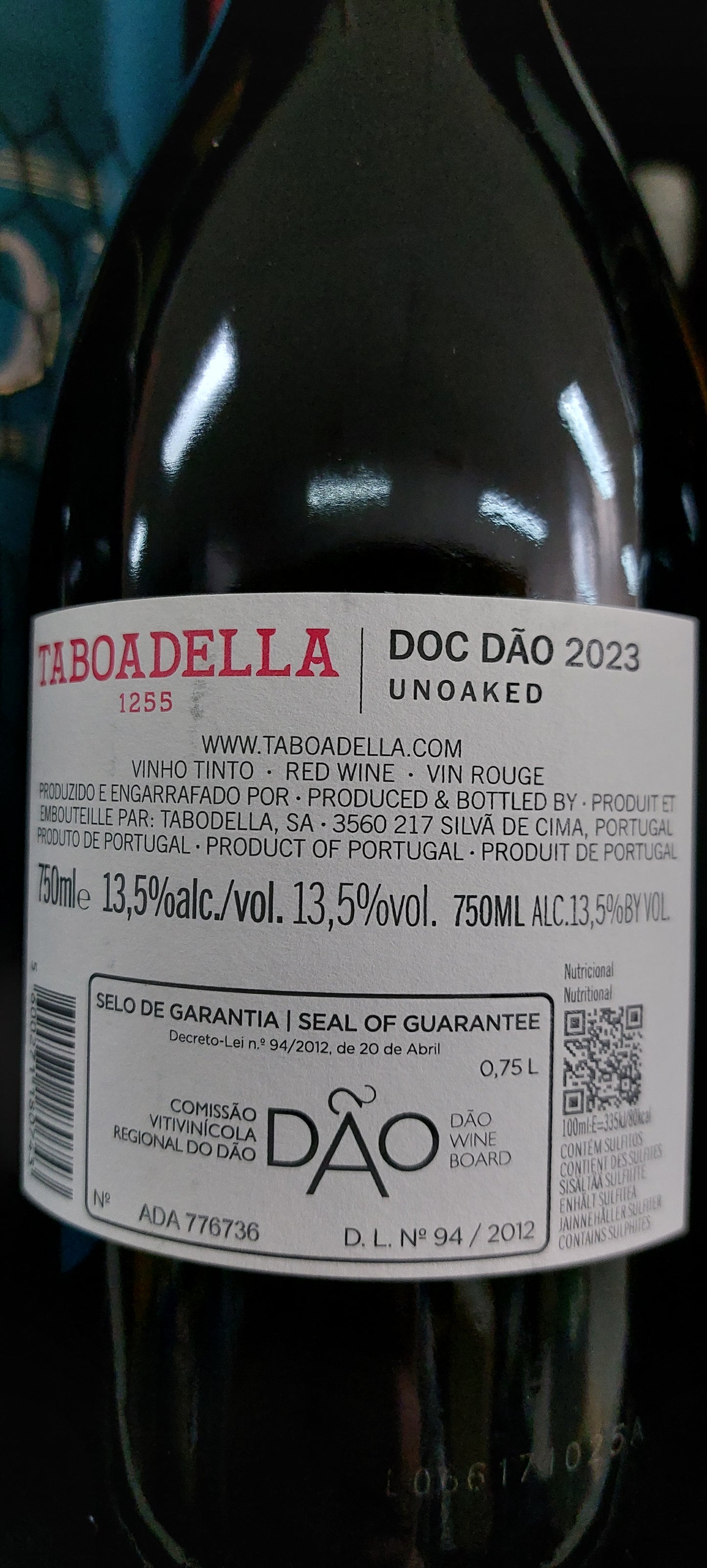 Taboadella Unoaked Tinto