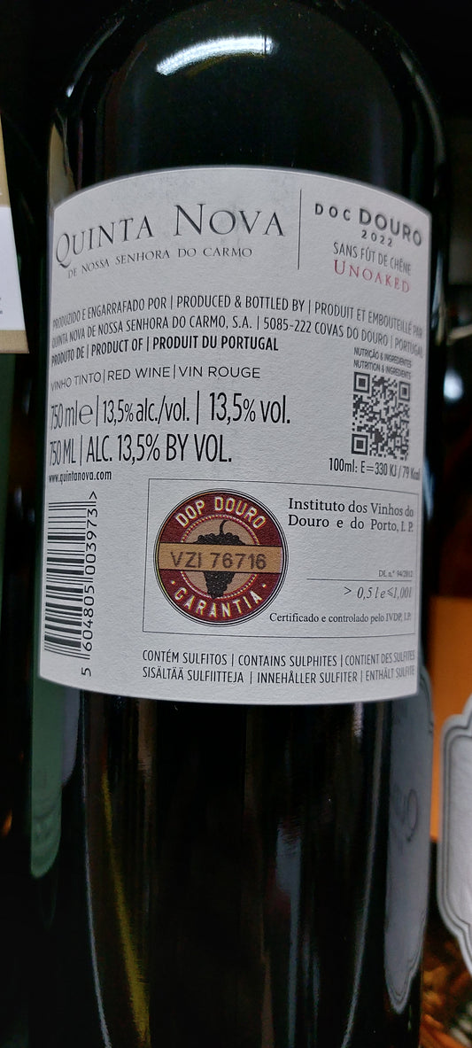 Quinta Nova Unoaked Tinto Douro 2021