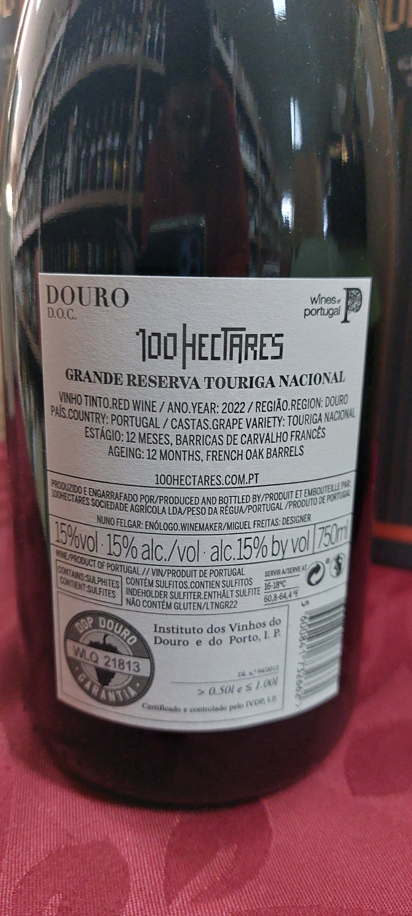 100 HECTARES - EL PRIMERO Grande Reserva Touriga Nacional Tinto 2022