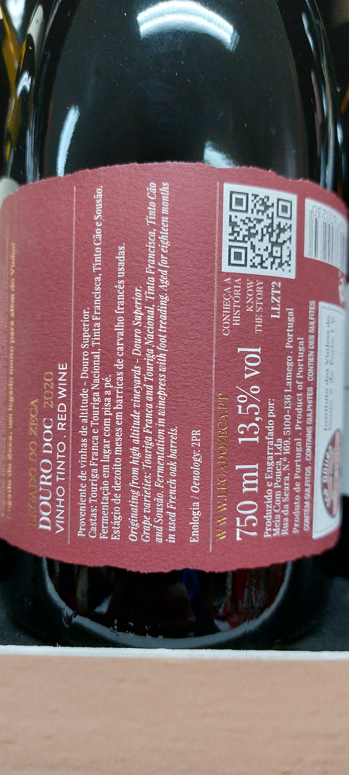 Legado do Zeca - Tinto 2020 0,75l