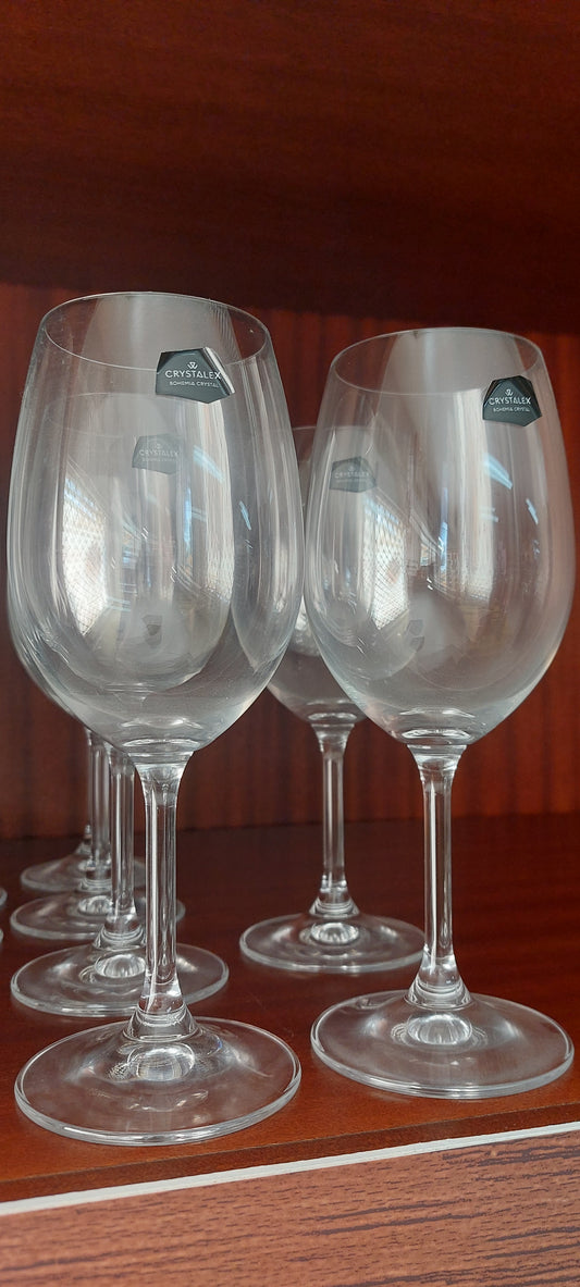 Conjunto 6 Copos Cristal Vinho Cristalex 350ml