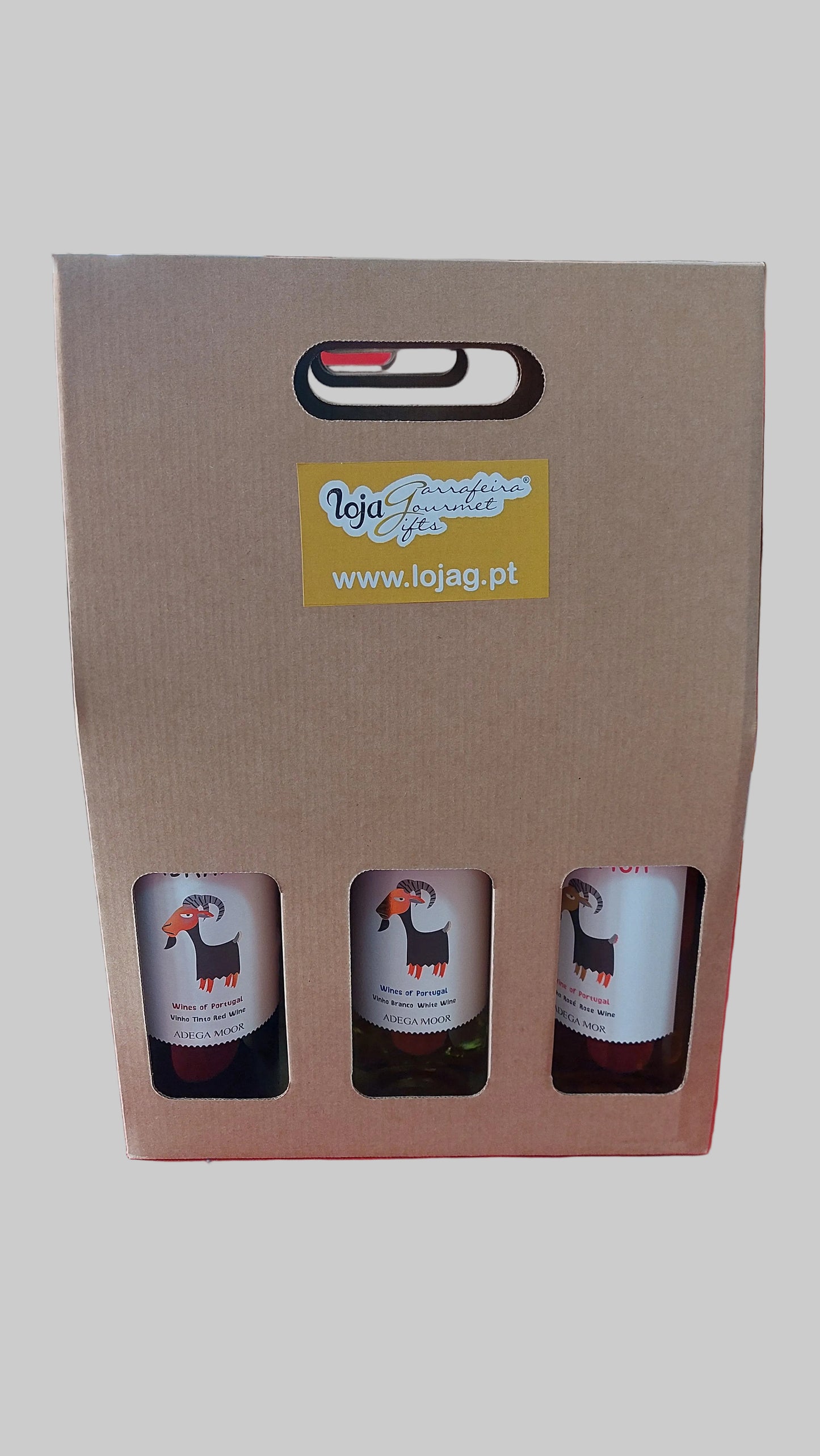 Pack Cabra Figa x3 Tinto, Branco e Rosé em caixa kraft