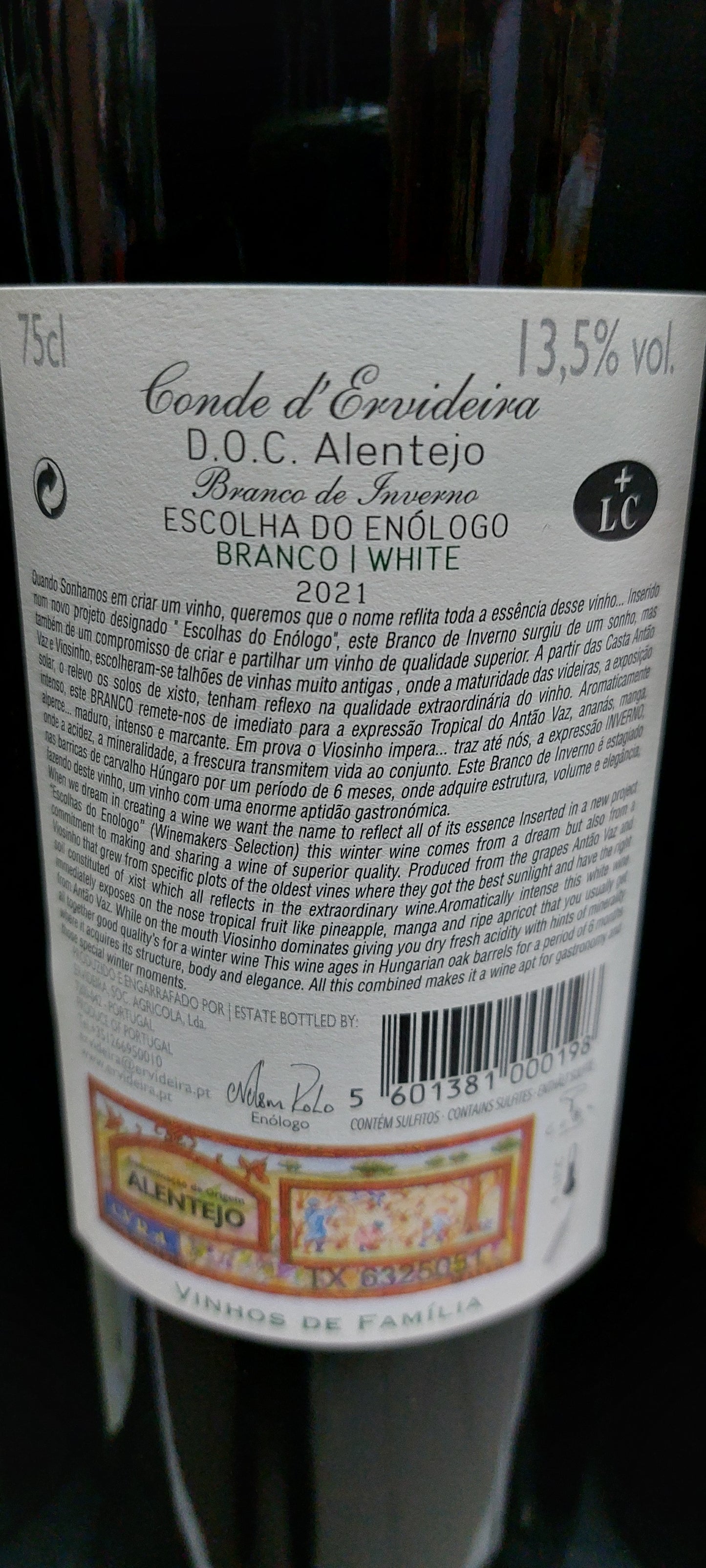 Conde D'Ervideira EE Branco de Inverno 75cl