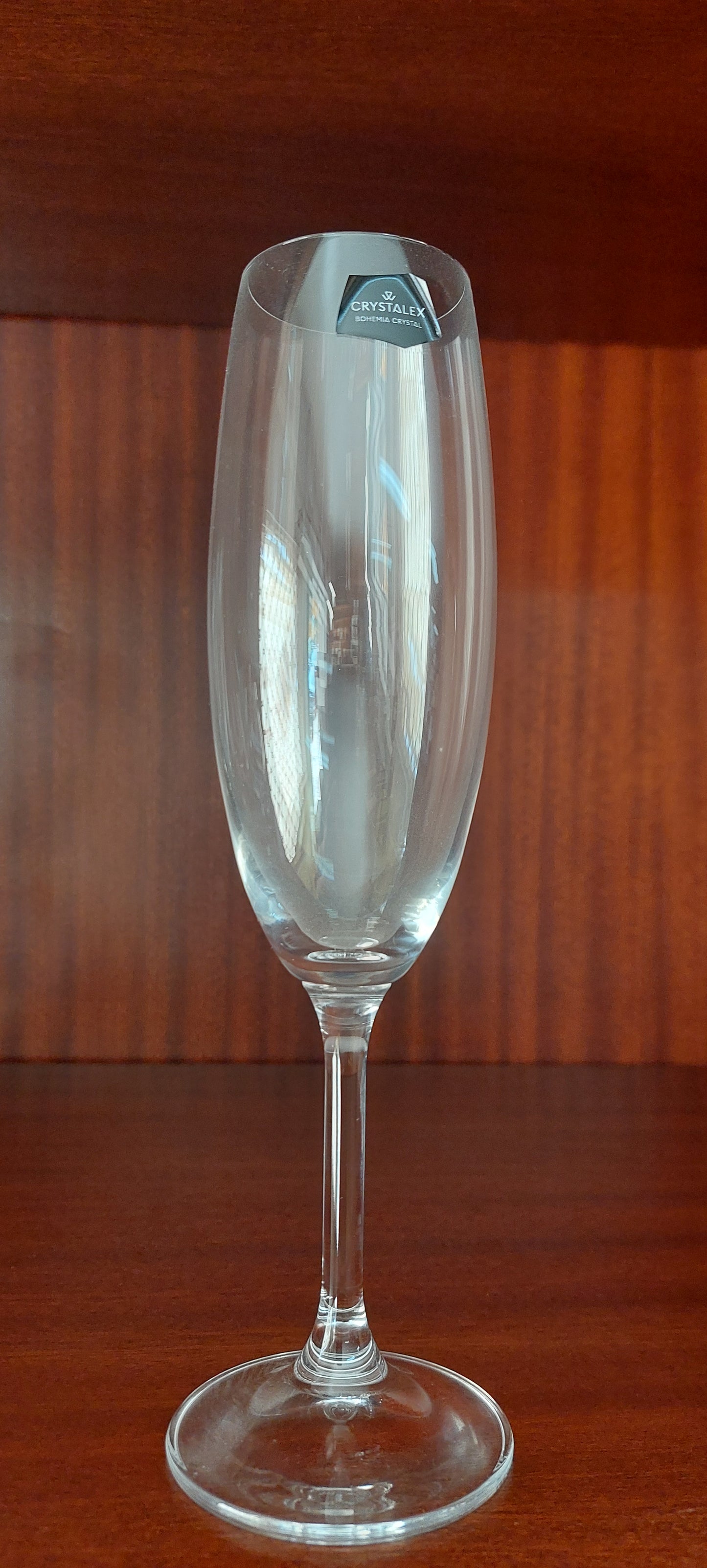 Conjunto 6 Copos Vinho Flute 220ml Cristal da Boémia Cristalex