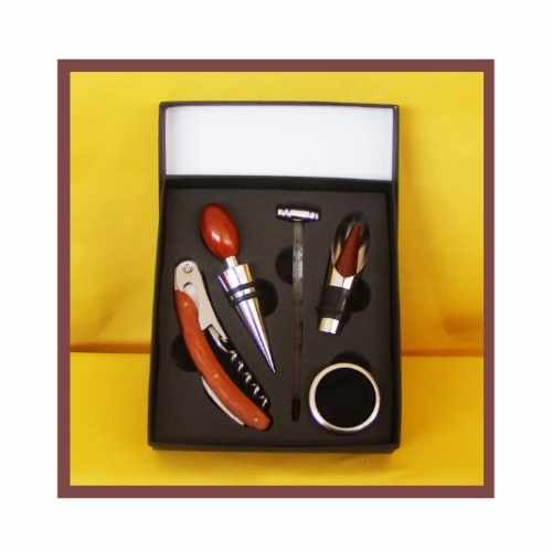 Caixa Conj. 5 Acessórios Vinho