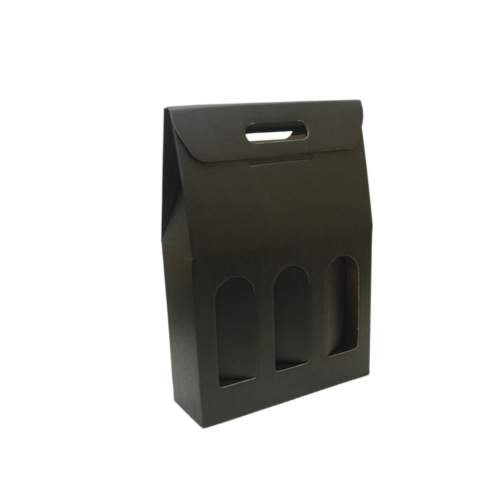 Cx Cartolina 3 Garrafas Preta