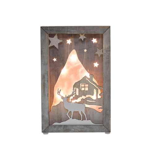 Diorama Natalício com LEDs Elegância e Magia 38cm