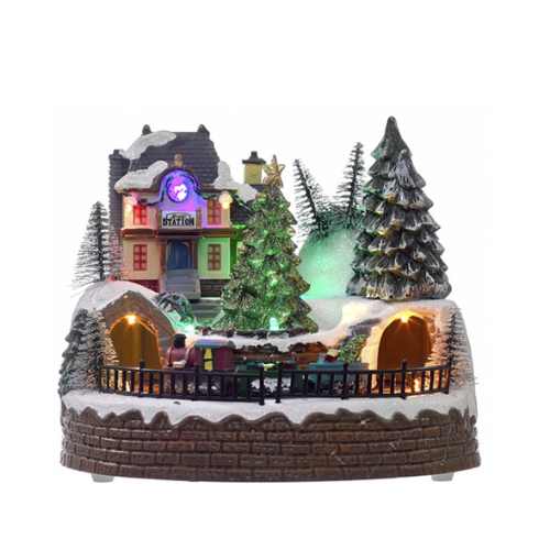 Oficina Natalina Comboio Música e LED 16.5cm Encanto Festivo