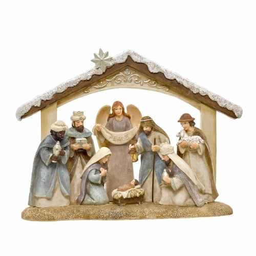 Presépio Poliresina 18cm Elegância e Tradição