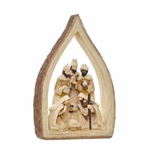 Presépio em Poliresina 23cm Arte e Tradição Natalícia