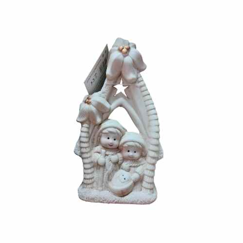 Presépio Porc/Branco c/ Luz