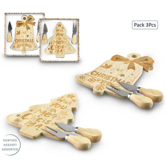 Conjunto para Queijo Natalício 3 Peças