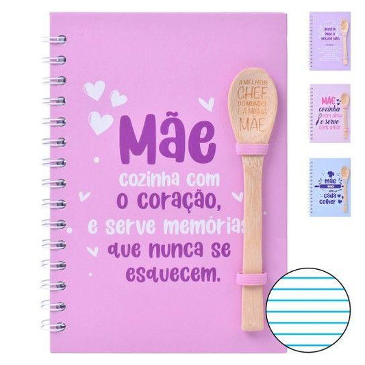 Bloco Notas A5 Mãe + Colher