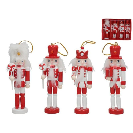 Conjunto de 4 Quebra-Nozes de Madeira 12 cm