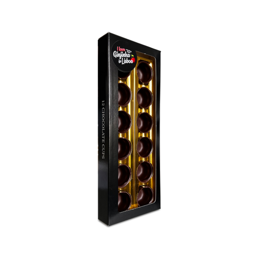 Copos de Chocolate Ginjinha de Lisboa – 12 Unidades