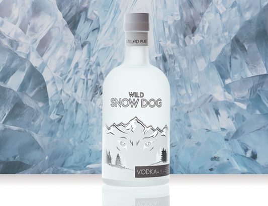Conj. Wild Snow Dog Vodka 70cl + 3 Copos Shot