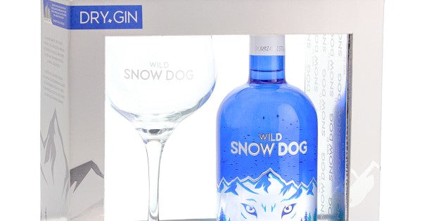 Conj. Wild Snow Dog Dry Gin 70 cl + Copo