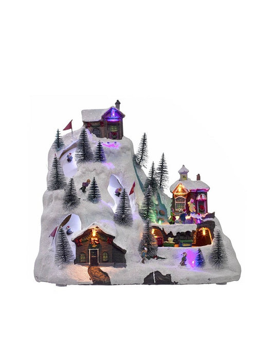 Aldeia de Natal Montanha Sky c/ Musica e Led R 80935