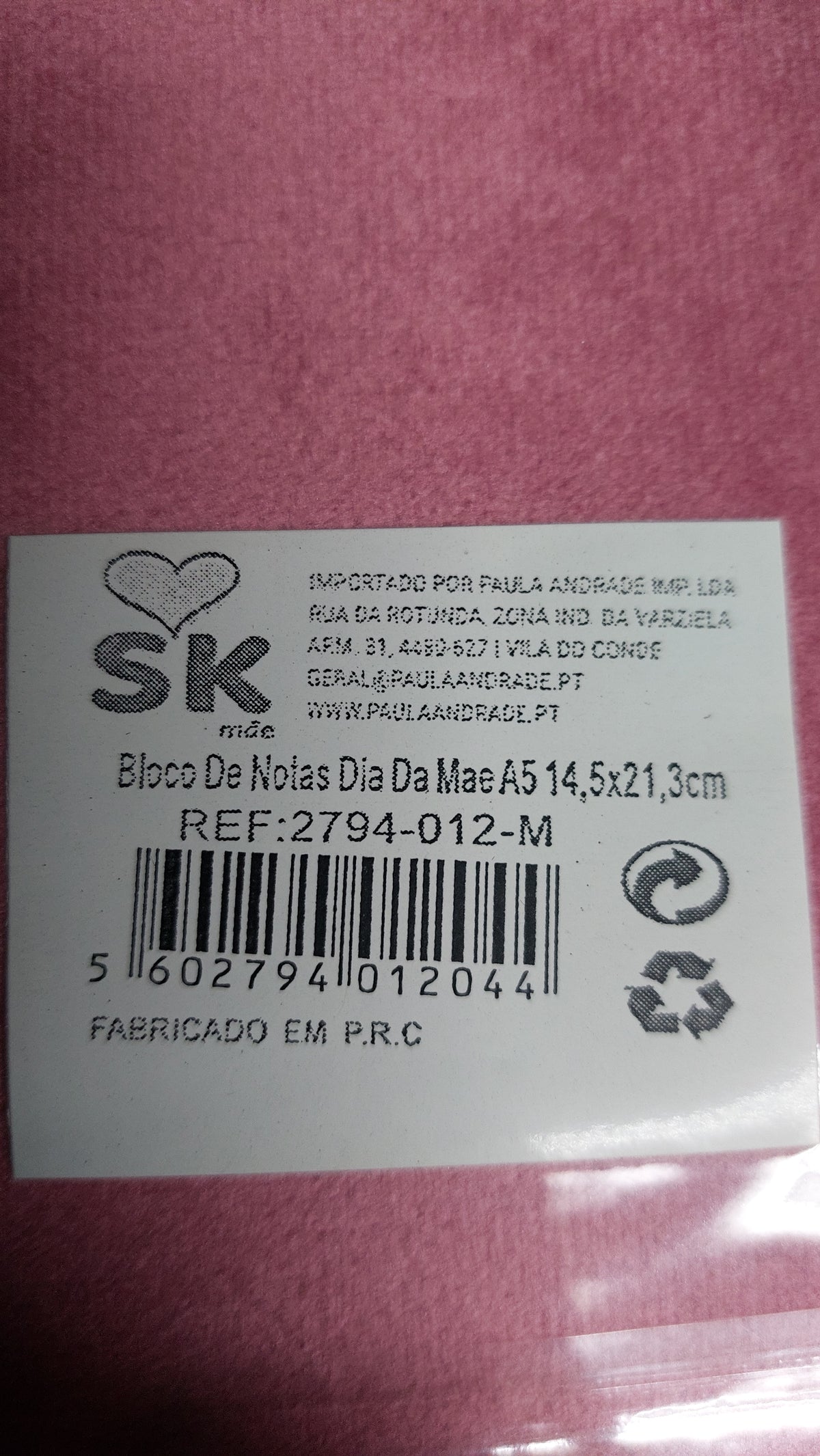 Bloco Notas A5 Mãe
