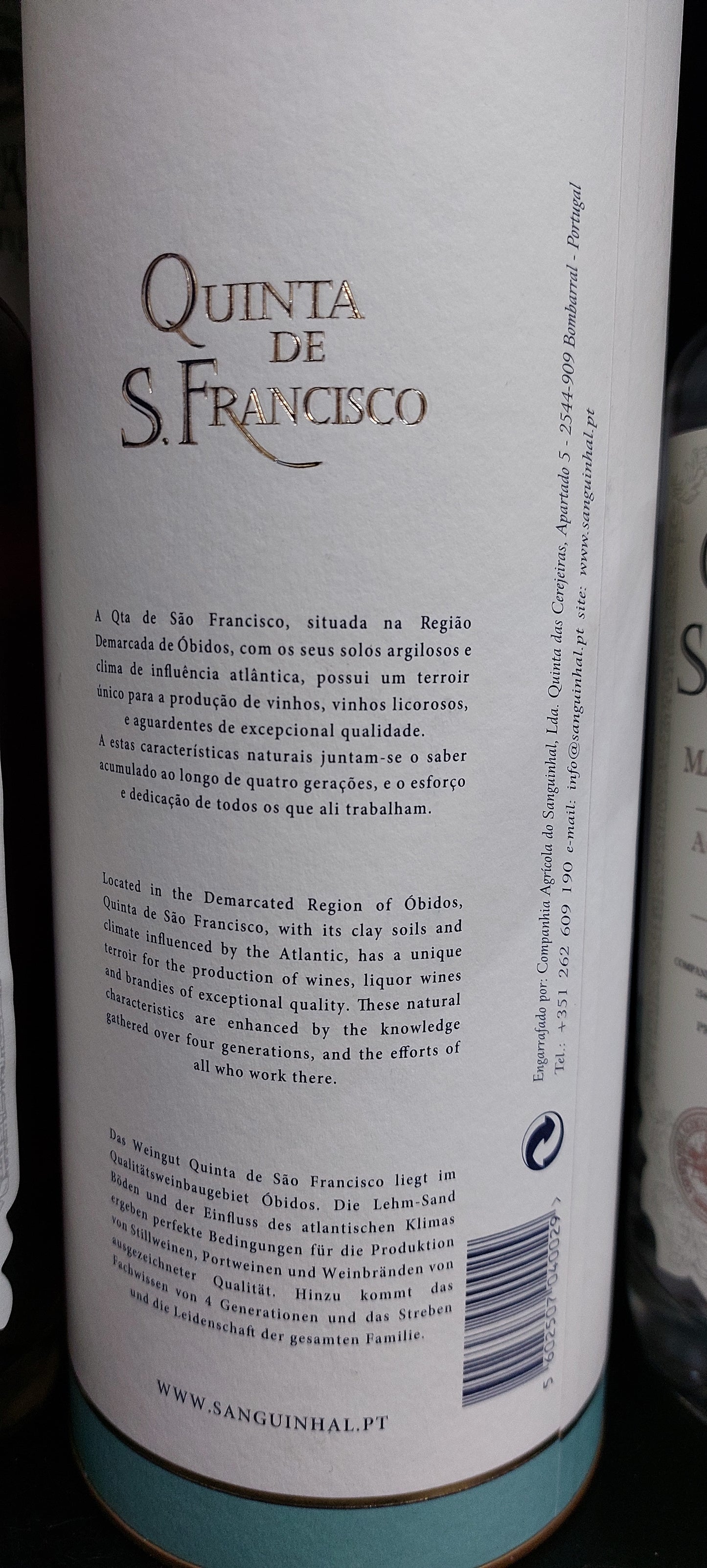 Qta. S. Francisco Aguardente Velha 12 anos