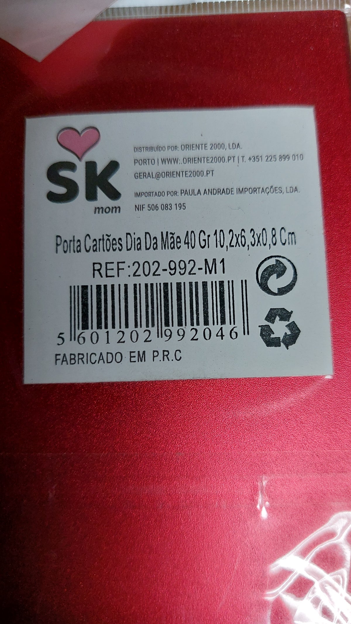 Porta Cartões Mãe