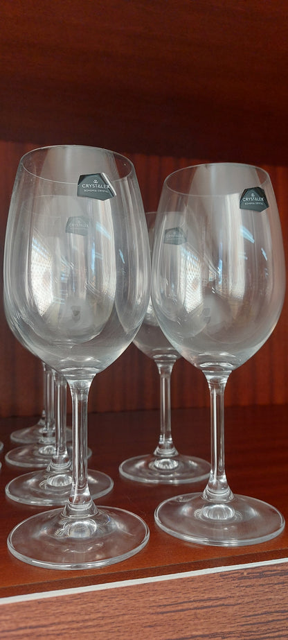 Conjunto 6 Copos Cristal Vinho Cristalex 350ml