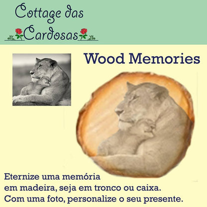 Wood Memories - Moldura em tronco de madeira 15x15