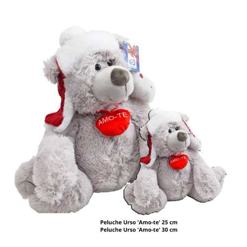 Peluche Urso 'Amo-te' 30 cm