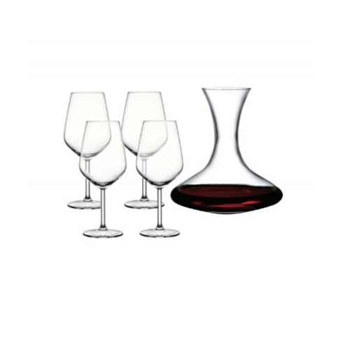 Wine Set Castle Decanter com 4 Copos 